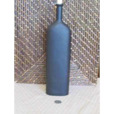 Decorative glass bottle 12.25" tall painted black   273365843084